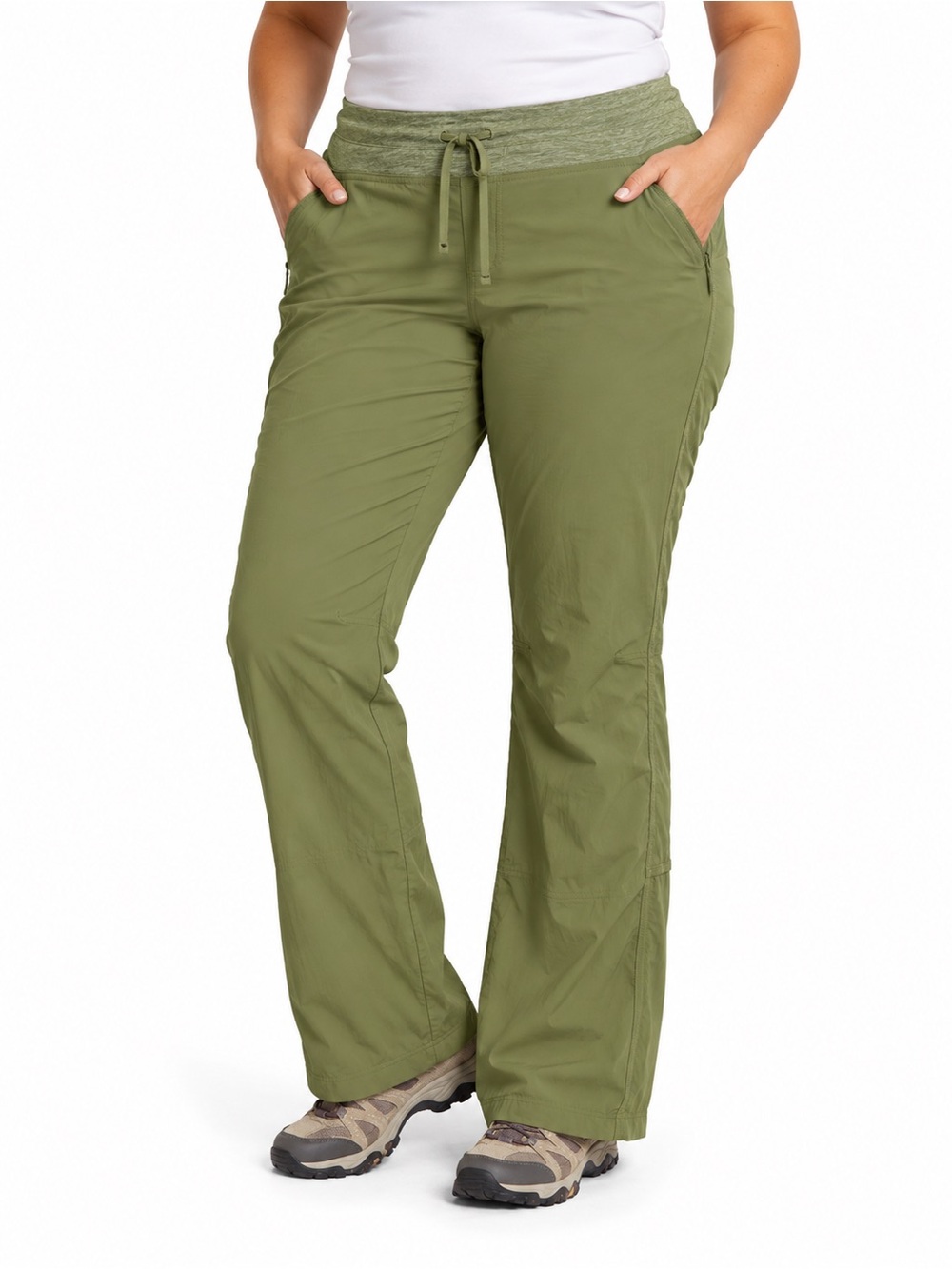 Duluth Trading Armachillo Womens 16 Green Cooling Bootcut Hiking Outdoor Pants